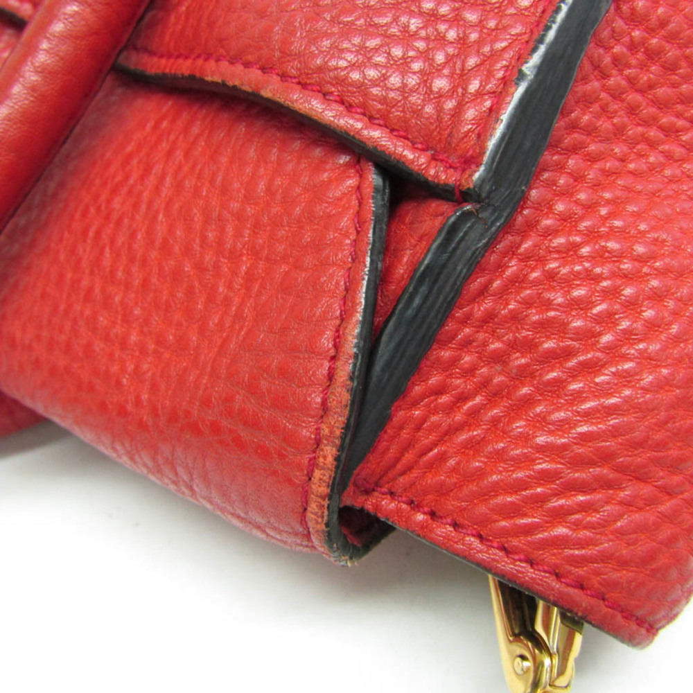 Prada VIT DAINO BN2673 Women's Leather Handbag,Shoulder Bag Red Color - Picture 7 of 16